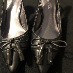 Mia Spiga Low Black Pump Size 8